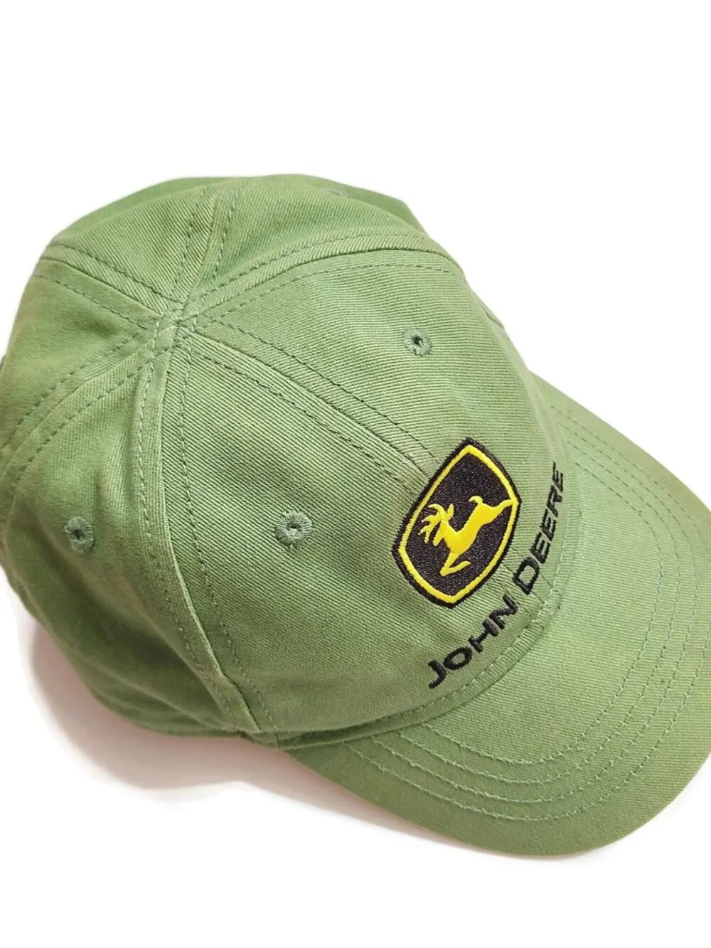 John Deere Toddler One Size Green Baseball Hat Cap Embroidered Logo Elastic Back